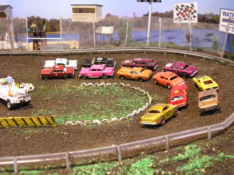 race car diorama